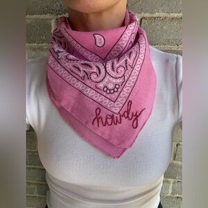 Pink Howdy Bandana